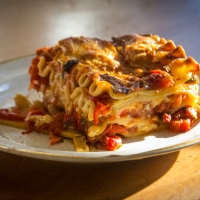 Family Favorite: Roasted Red Pepper Lasagna